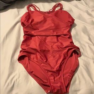 Maroon One Piece SwimSuit Size Large
